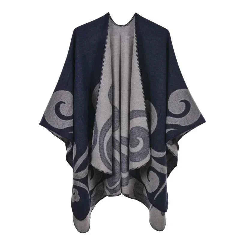Winter Fashion Poncho Women Capes Scarf Imitation Cashmere Ladies Scarves Warm Shawls Wraps Woman Ponchos Bufanda Mujer Foulard