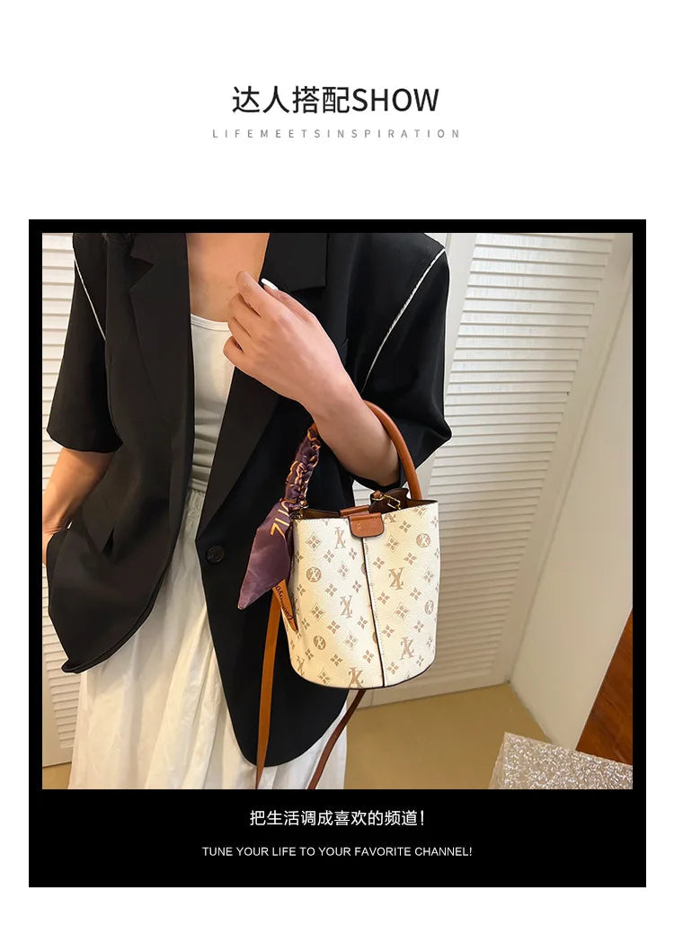 Advanced fashion bag for women 2025 new casual women's bag, large capacity bucket bag, shoulder bag, diagonal cross bag luxecrown.co.uk