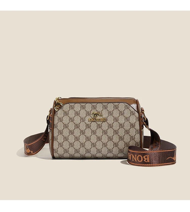 Three-layer women's bag with large capacity, adjustable cross-body bag, new style women's bag, wide strap, suitable for middle-a luxecrown.co.uk