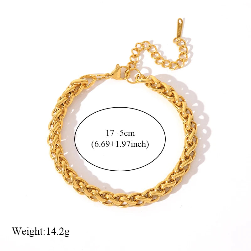 GANEMLY 316L Stainless Steel Tree of Life Bracelet For Women Fashion 18K Gold Plated Wrist Chain Waterproof Jewelry Lady Gift