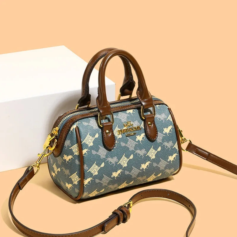 New Fashionable Street Style Pillow Bag Women's Handbag Luxury Sensation Printed PU Leather Ladies' Crossbody Bag for Daily Use luxecrown.co.uk
