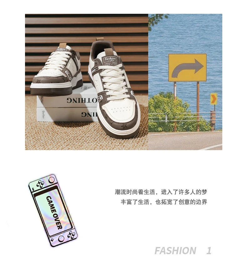 Classic Brand Designer Shoes For Men Street Style Skateboard Shoes Men Casual Sneakers Comfortable Platform Men's Sports Shoes luxecrown.co.uk