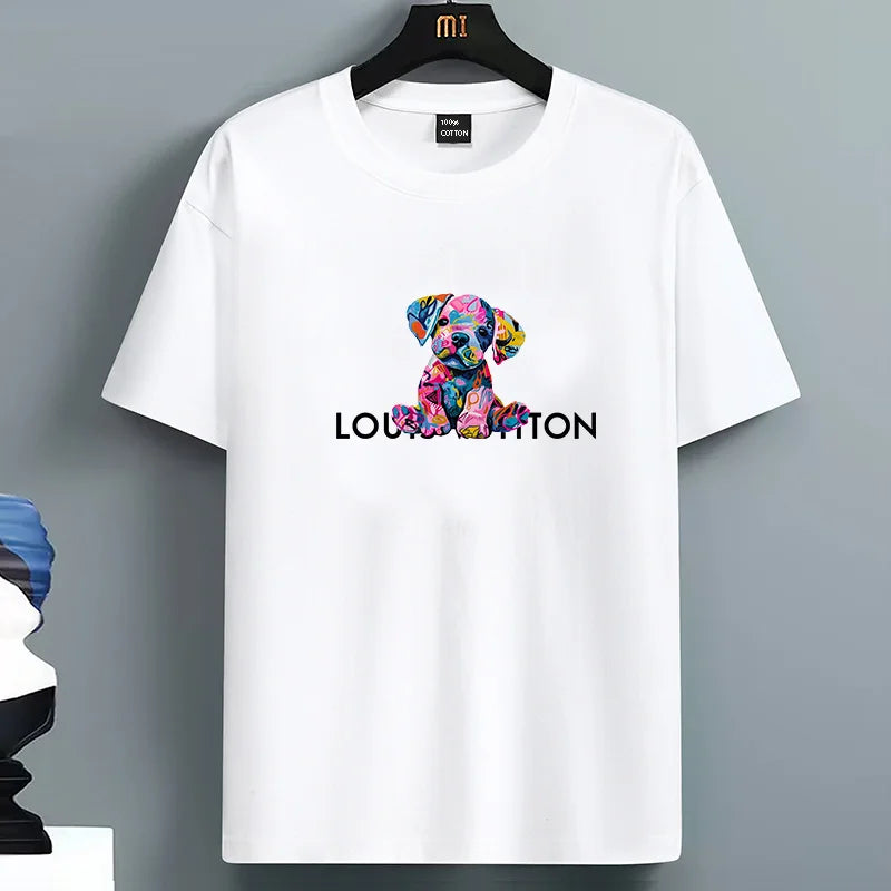 Luxury PrintT-shirts for Men High Quality 100% Cotton O-neck Short Sleeved Summer Daily Casual Sports Cool Tees City Vibe Tops luxecrown.co.uk