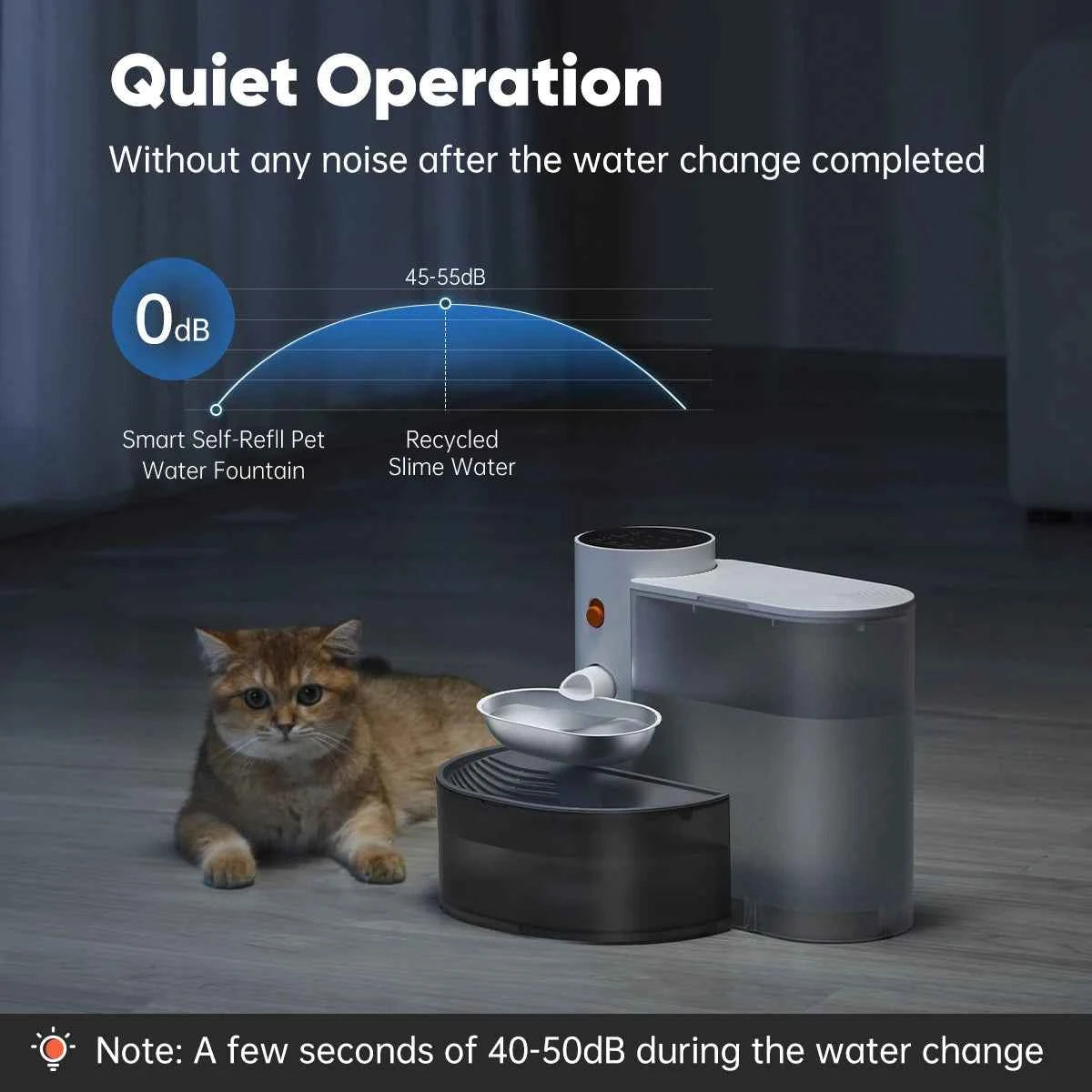 New Stainless Steel Bowl Pet Intelligent Pouring Water Dispenser Automatically Purifies The Wireless Drinking Bowl For Cats luxecrown.co.uk