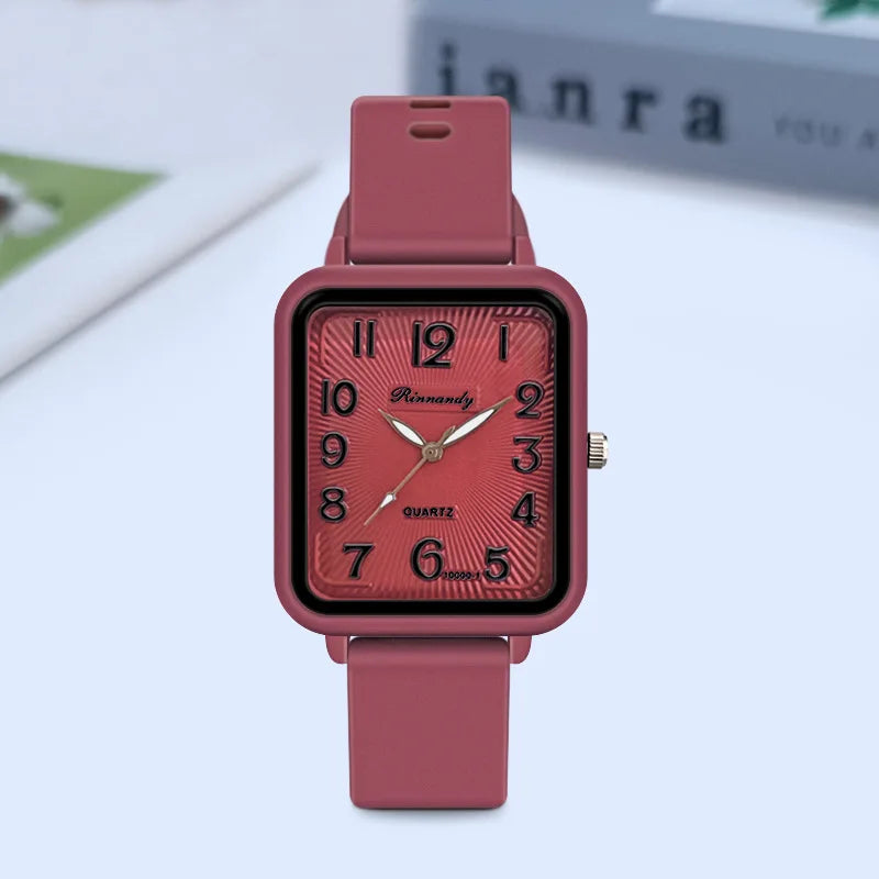Watches for Women Rectangle Digital Watch Simple Women Quartz Wrist Watch Silicone Strap Lady Clock Relogio Feminino Reloj Mujer Streetsharks