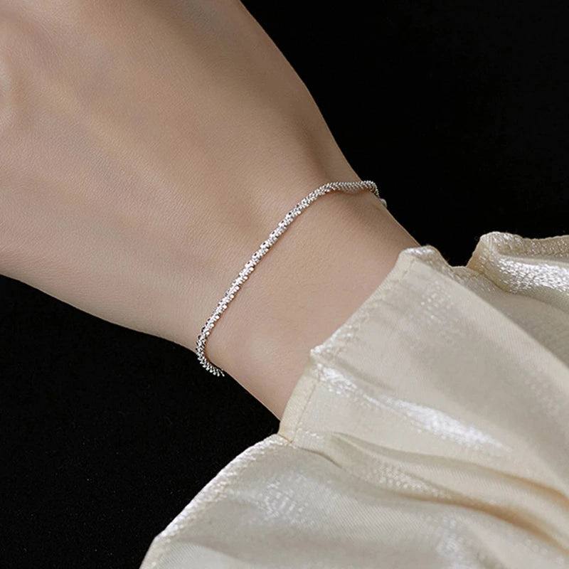 925 Sterling Silver Zircon Bracelet For Women Luxury Handy Adjustable New Ladies Jewelry Birthday Party Fashion Jewelry Gift Streetsharks