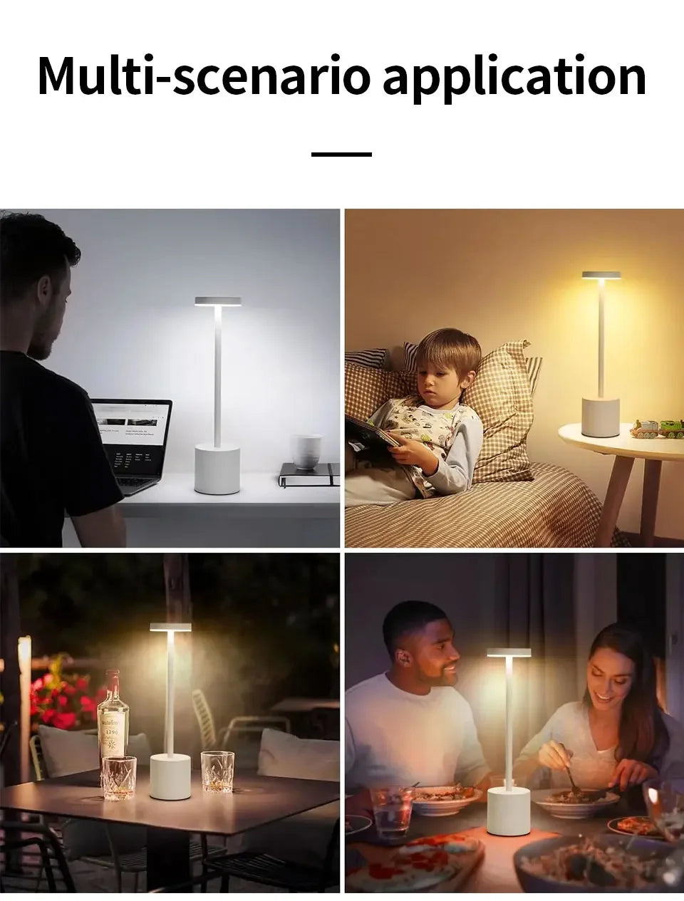 Classic Table Lamp USB Rechargeable Night Light Stepless Dimming Touch Desk Lamp 3 Colors Bedside Lamp Bar Hotel Decoration luxecrown.co.uk