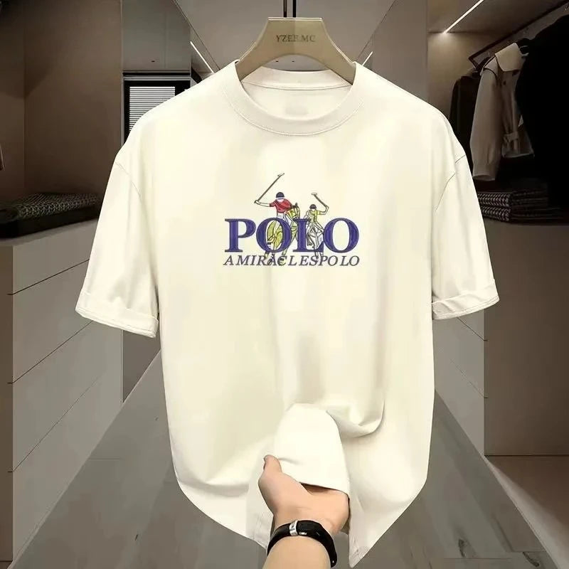 2026 Summer New Luxury Brand American Spring/Summer Print Equestrian Commuting Comfort Sportswear Men's and Women's T-shirts luxecrown.co.uk
