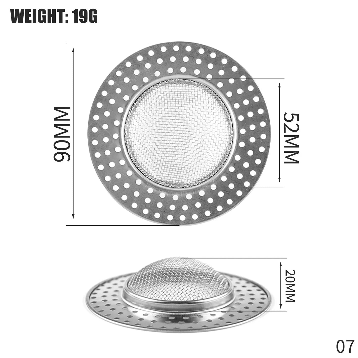 Hair Catcher Stopper Stainless Steel Bathtub Shower Drain Hole Filter Trap Metal Wire Sink Strainer Kitchen Bathroom Accessories Streetsharks