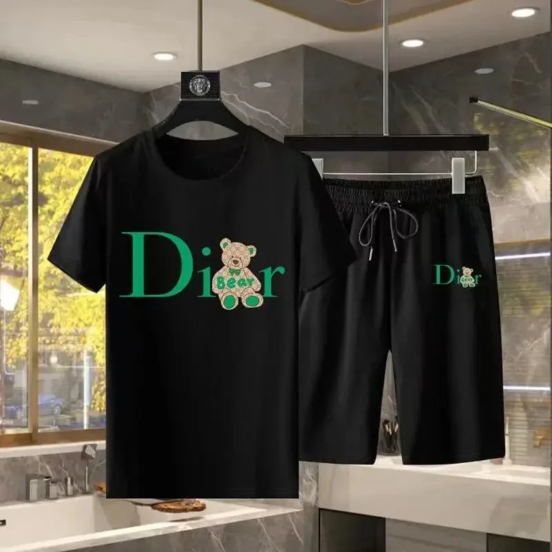 2024 Pure Cotton Luxury Brand Summer Women's T-shirt Fun Bear Print Round Neck Trendy Hip Hop Street Clothing Top S-4XL Streetsharks