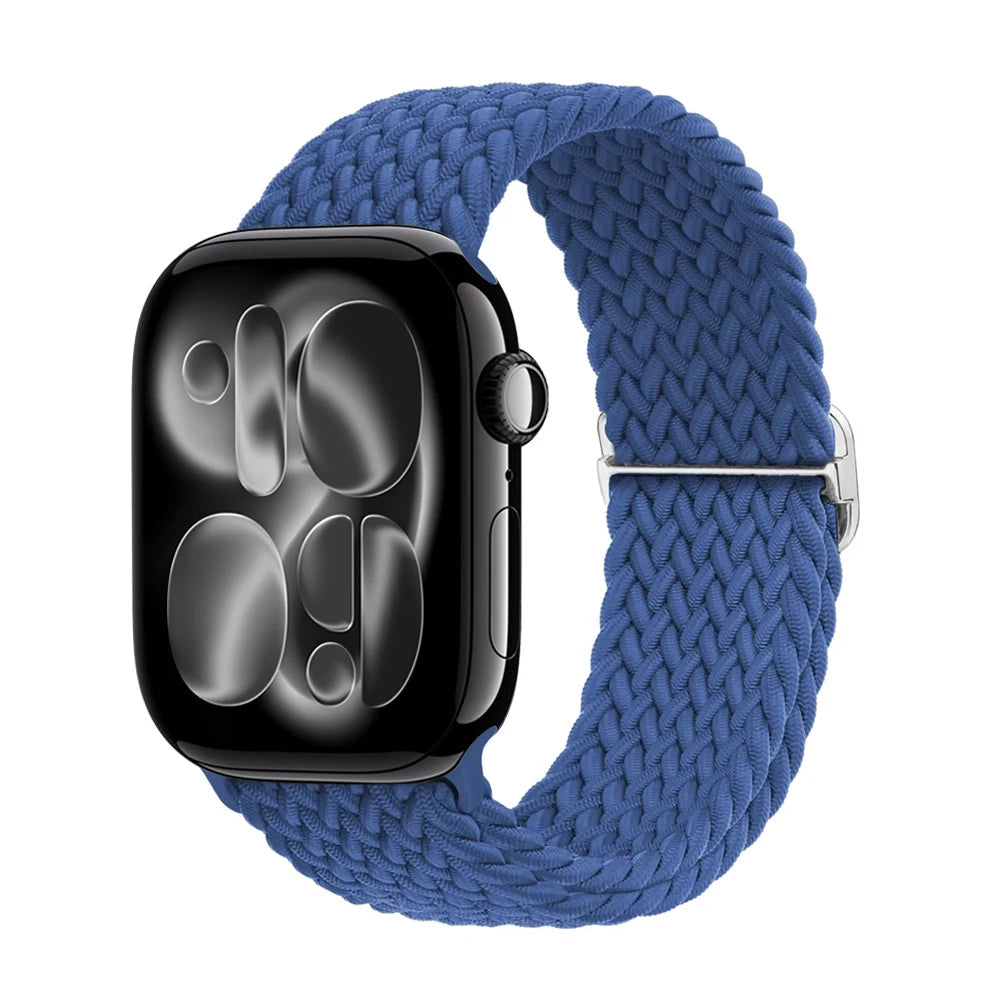 Apple Watch Band 42mm 46mm 44mm 40mm 45mm Ultra 3 49mm Braided Bracelet Correa Series 11 10 9 8 7 6 SE3 Smartwatch Straps luxecrown.co.uk