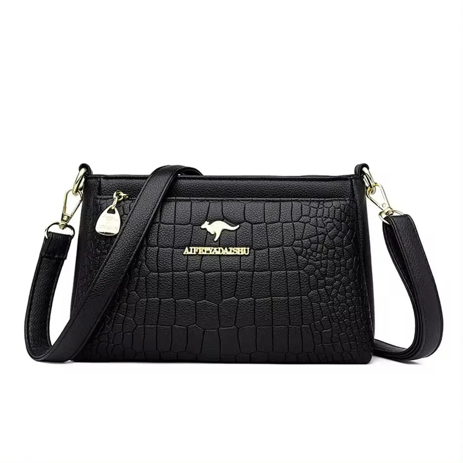 Luxury Handbag Fashion Print Large Capacity Soft Leather Women Shoulder Crossbody Bag Leisure Designer Ladies Purses and Handbag luxecrown.co.uk