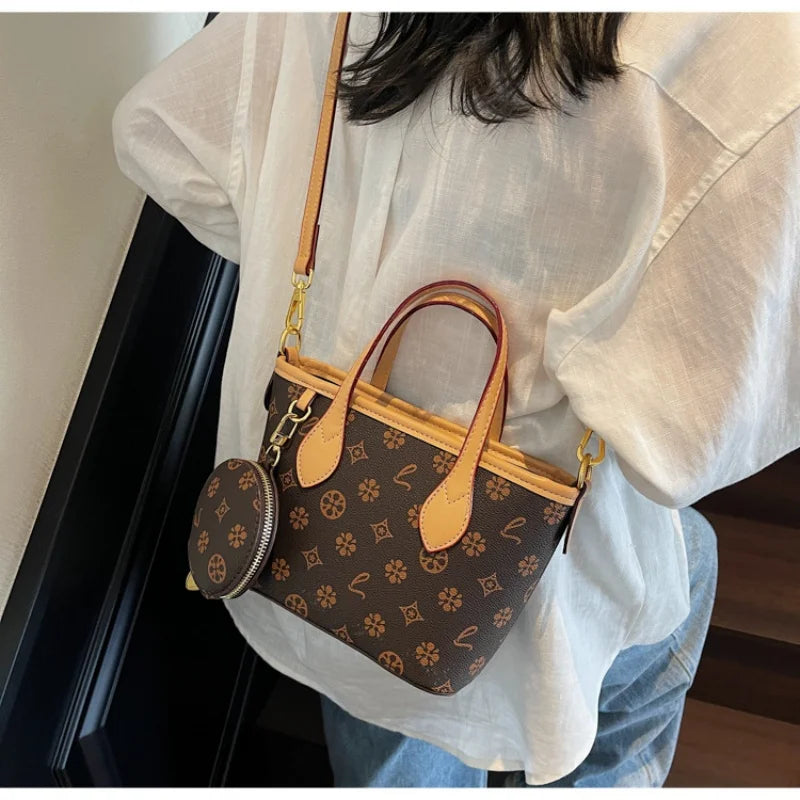 Women Luxury High End Leather Tote Bag Fashion Elegant Shoulder Handbag Classic Crossbody Daily Commuter Look luxecrown.co.uk