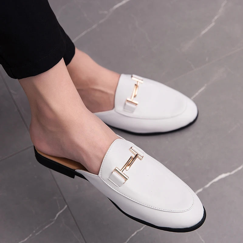 2024 Loafers Men Casual Shoes Men Flat Muller Shoes Fashion Club Comfort Slippers Luxury Trendy Summer Gents Shoes Leisure Walk luxecrown.co.uk