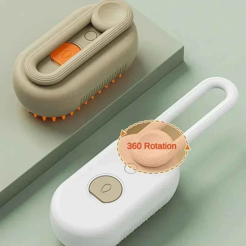 1~2pcs Steamy Pet Grooming Brush, 3-in-1 Spray Massage Dog Cat Comb, Loose Hair & Tangled Fur Removal