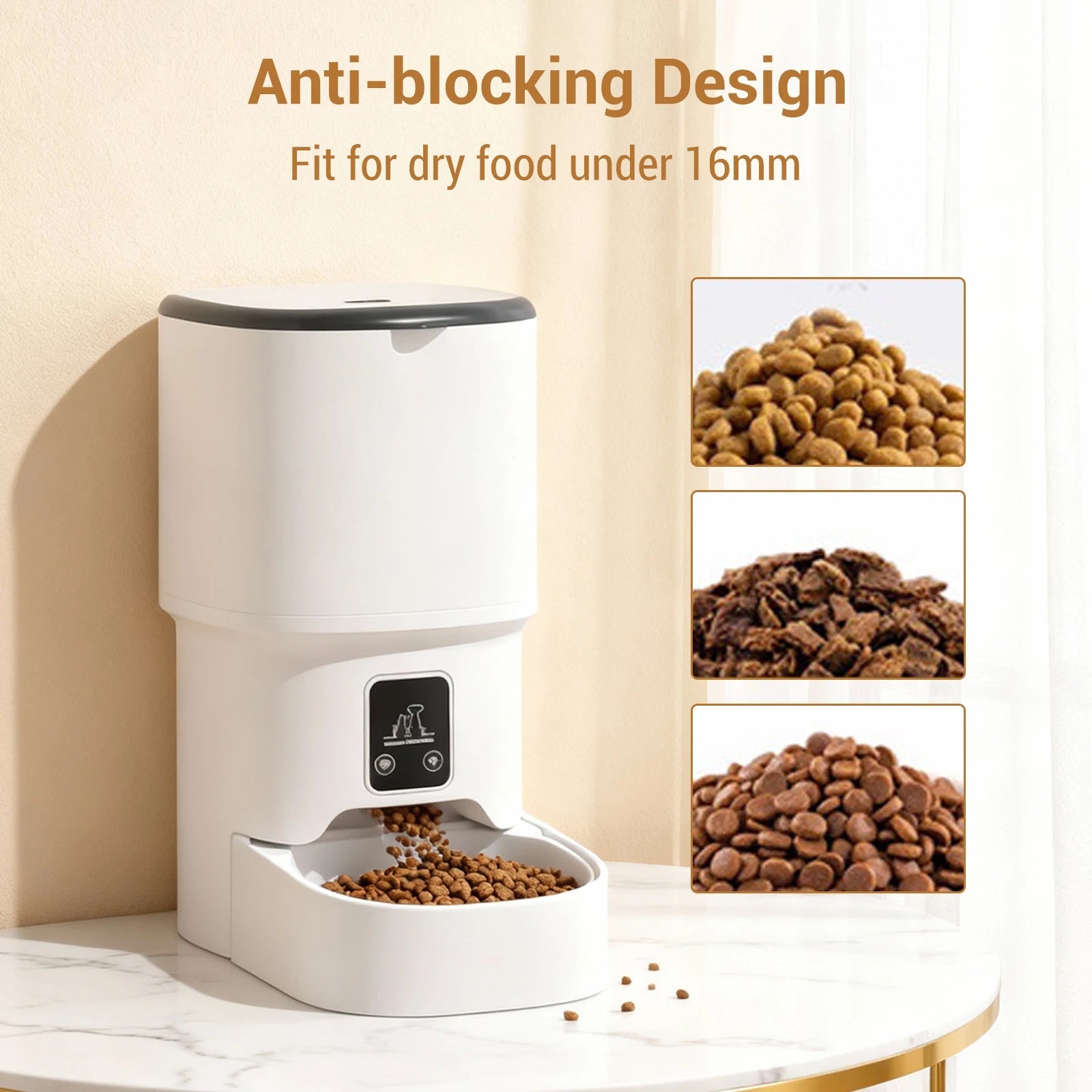 4L Automatic Cat Feeder with Timer Up to 6 Meals Per Day,Portion Control,Button Control for Cats & Small Dogs Pet Products luxecrown.co.uk