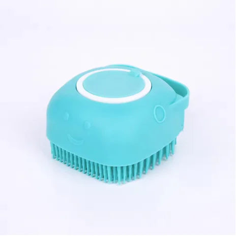 2-In-1 Pet Bath & Massage Brush With Shampoo Storage Silicone Dog Cat Grooming Tool For Puppy Kitten Sensitive Skin luxecrown.co.uk