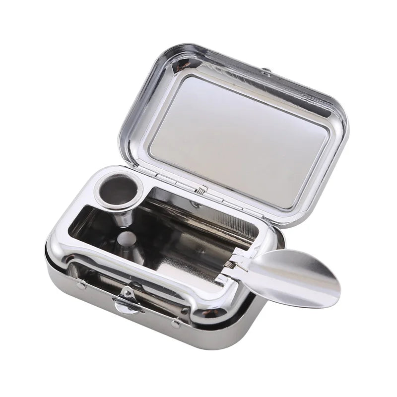 Outdoor Mini Portable Metal Cigarette Ashtray Fashion Ashtray Wiht Lockable Lid Desktop Ash Case Pocket Ashtray Gift For Man Streetsharks
