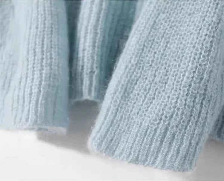Elegant See-through Women Sweater Pullover Loose Jumper Autumn Winter Soft Warm Women Knitwear Sweater Basic Solid Cashmere Tops
