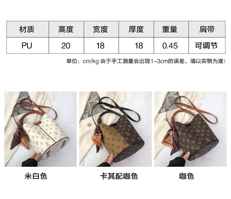 Women Luxury Classic Bucket Bag Handbag Fashion Designer Crossbody Bag Shoulder luxecrown.co.uk