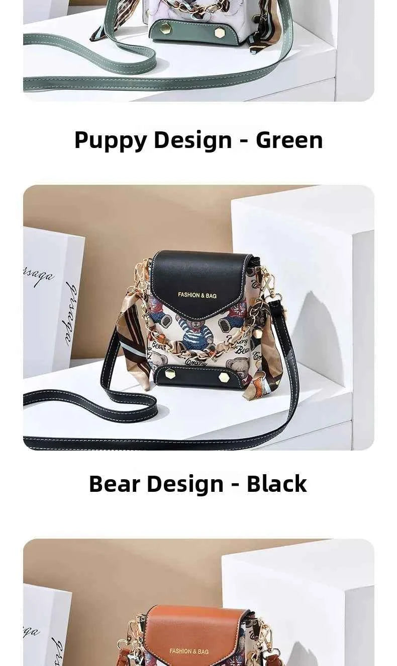 New Faion Women's Mobile Phone Menger Bag Pur Double oulder Bag PU Leather No Brand Registered Trademark