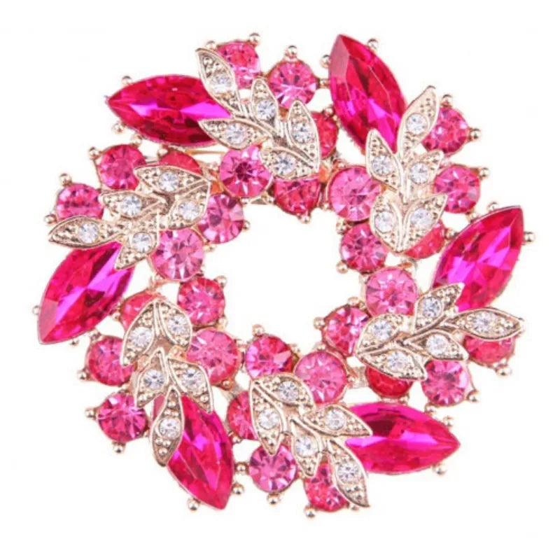 women's round brooch simple wreath buckle pin corsage accessories Streetsharks