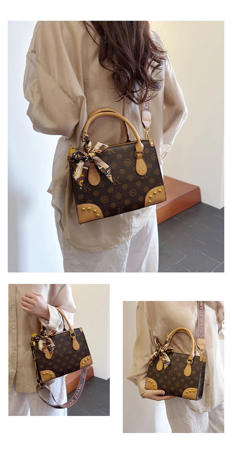 Trendy Designer Square Satchels For Women Textured Original Retro Diaper Bag Crossbody Shoulder Bag Effortlessly Stylish luxecrown.co.uk