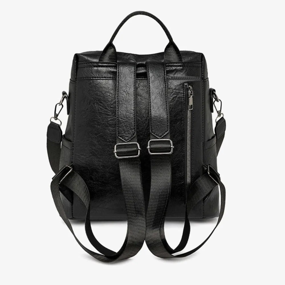 PU Peather Student Backpack Multifunctional Large Capacity Student School Bag Soft Crossboby Mommy Shoulder Bag Daily Outings luxecrown.co.uk