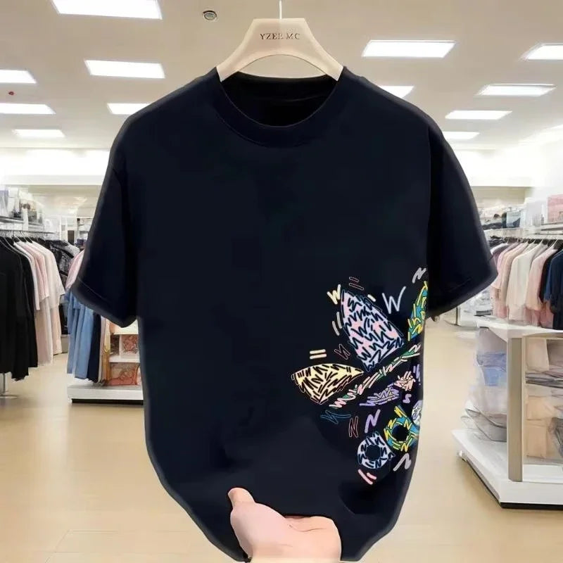 2026 Fashionable Bestseller - Loose-Fitting Round-Neck Summer Cotton T-Shirt for Men and Women, Stylish and Breathable Top luxecrown.co.uk