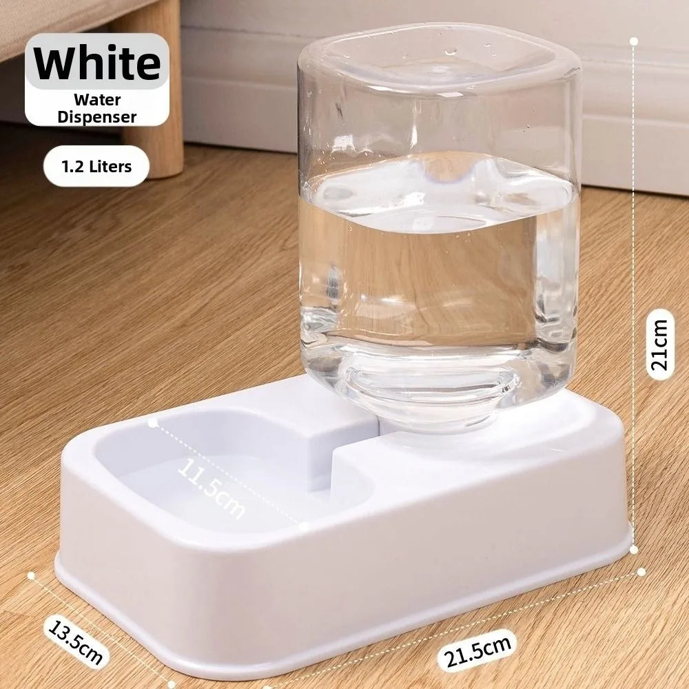 1.2L/1.5L Pet Automatic Feeder Plastic Large Capacity Cat Dog Water Dispenser Feeder Set 3 Colors 2 Styles luxecrown.co.uk