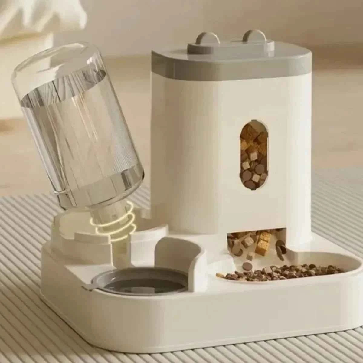 Automatic Feeder Dog Cat Food Bowl With Water Fountain Large Capacity Pet Food Storage Dispenser Container Puppy Pet Accessories luxecrown.co.uk