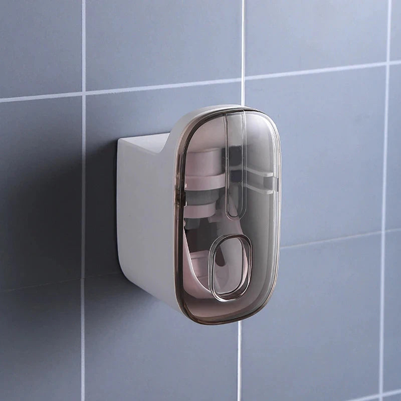 Non Punching And Squeezing Toothpaste Dispenser Fully SAutomatic Household Wall Mounted Toothpaste Dispenser Lazy God Tool Bat Streetsharks