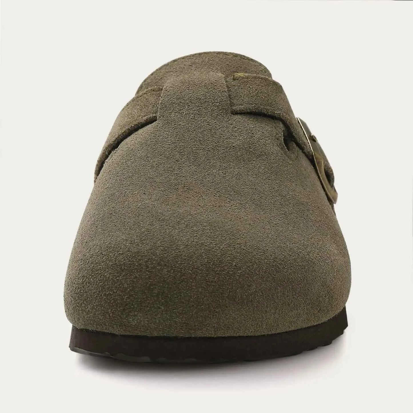 Kidmi Men's Suede Clogs Cork Footbed Clogs for Women Soft Leather Adjustable Buckle Slip-on Potato Shoes Sandals Beach Slippers luxecrown.co.uk