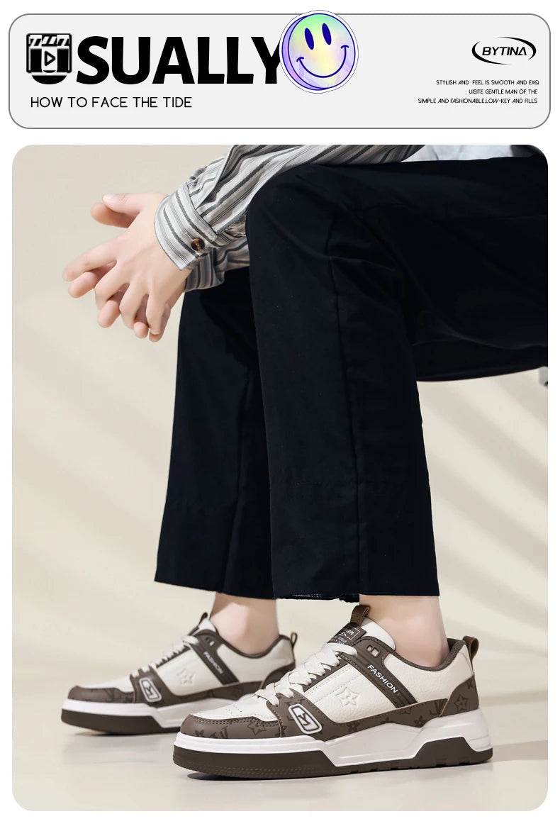 Classic Brand Designer Shoes For Men Street Style Skateboard Shoes Men Casual Sneakers Comfortable Platform Men's Sports Shoes luxecrown.co.uk