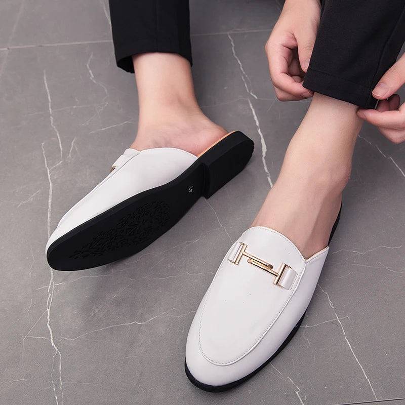 2024 Loafers Men Casual Shoes Men Flat Muller Shoes Fashion Club Comfort Slippers Luxury Trendy Summer Gents Shoes Leisure Walk luxecrown.co.uk