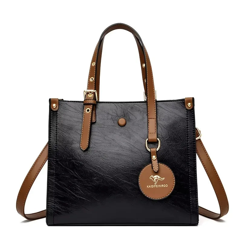 Luxury Handbag Fashion Print Large Capacity Soft Leather Women Shoulder Crossbody Bag Leisure Designer Ladies Purses and Handbag luxecrown.co.uk