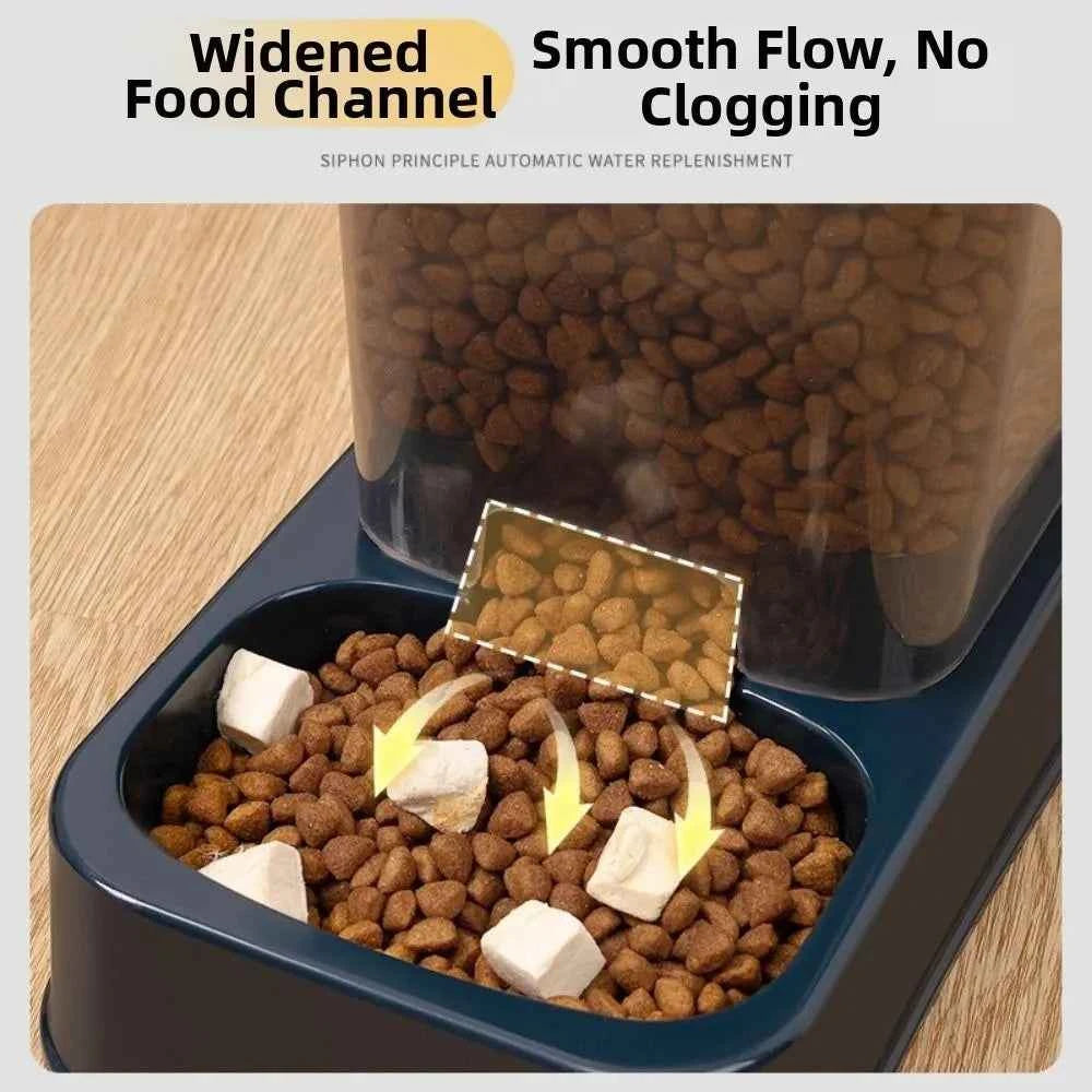 1.2L/1.5L Pet Automatic Feeder Plastic Large Capacity Cat Dog Water Dispenser Feeder Set 3 Colors 2 Styles luxecrown.co.uk
