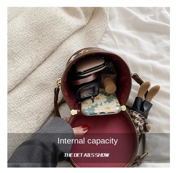 Women's Bag for Women Fashion Luxury Designer Zipper Small Handbags For Women Leather Bucket Shoulder Bag 2023 New Trend Pendant Streetsharks