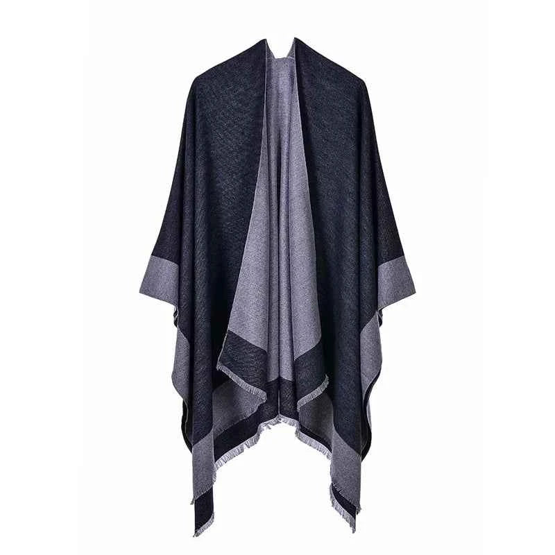 Winter Fashion Poncho Women Capes Scarf Imitation Cashmere Ladies Scarves Warm Shawls Wraps Woman Ponchos Bufanda Mujer Foulard