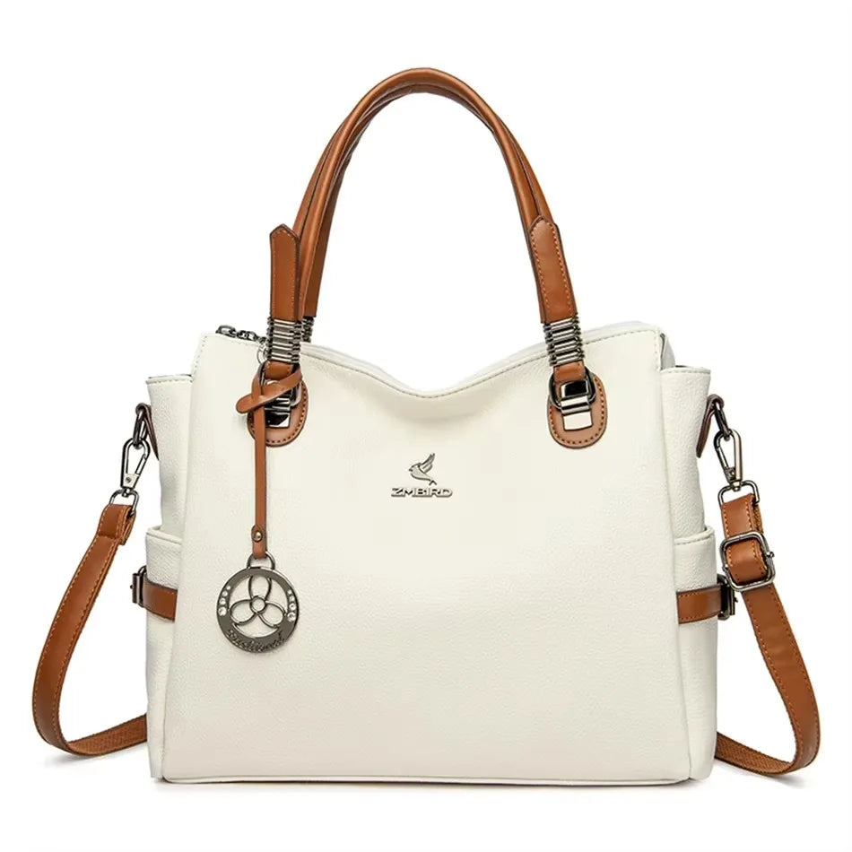 Luxury Handbag Fashion Print Large Capacity Soft Leather Women Shoulder Crossbody Bag Leisure Designer Ladies Purses and Handbag luxecrown.co.uk