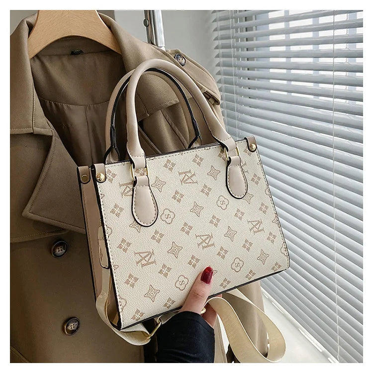 Elegant Retro Women's Tote Bag Single Shoulder Crossbody Bag Floral Print Ladies Handbag Luxury Texture Commuter Messenger Bag luxecrown.co.uk