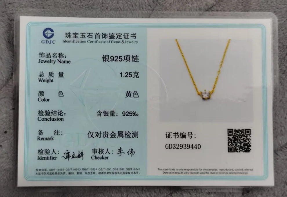 Jkeli 925 Sterling Silver 18k Gold Plated Necklace Single Sparkling Zircon Clavicle Chain for Women Wedding Jewelry collares Streetsharks