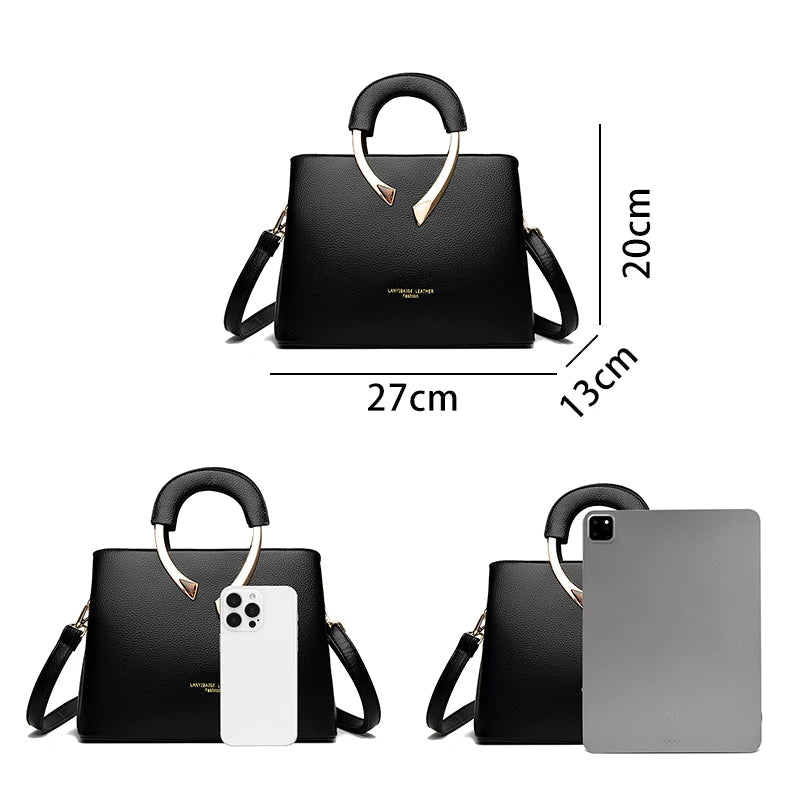 Luxury Handbags Women Bags Designer 3 Layers Soft Leather Shoulder Crossbody Sac Ladies Large Capacity Shopping Messenger Tote luxecrown.co.uk