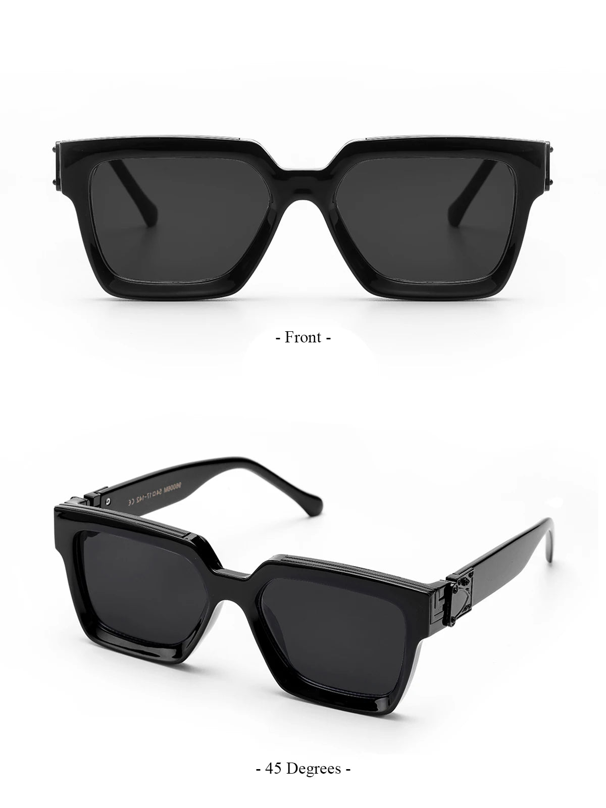 Ruiao Retro Black Millionaire Shades Luxury Sunglasses 2024 For Men Designer Famous Brand Square Sun Glasses Man Women Sunglass Streetsharks