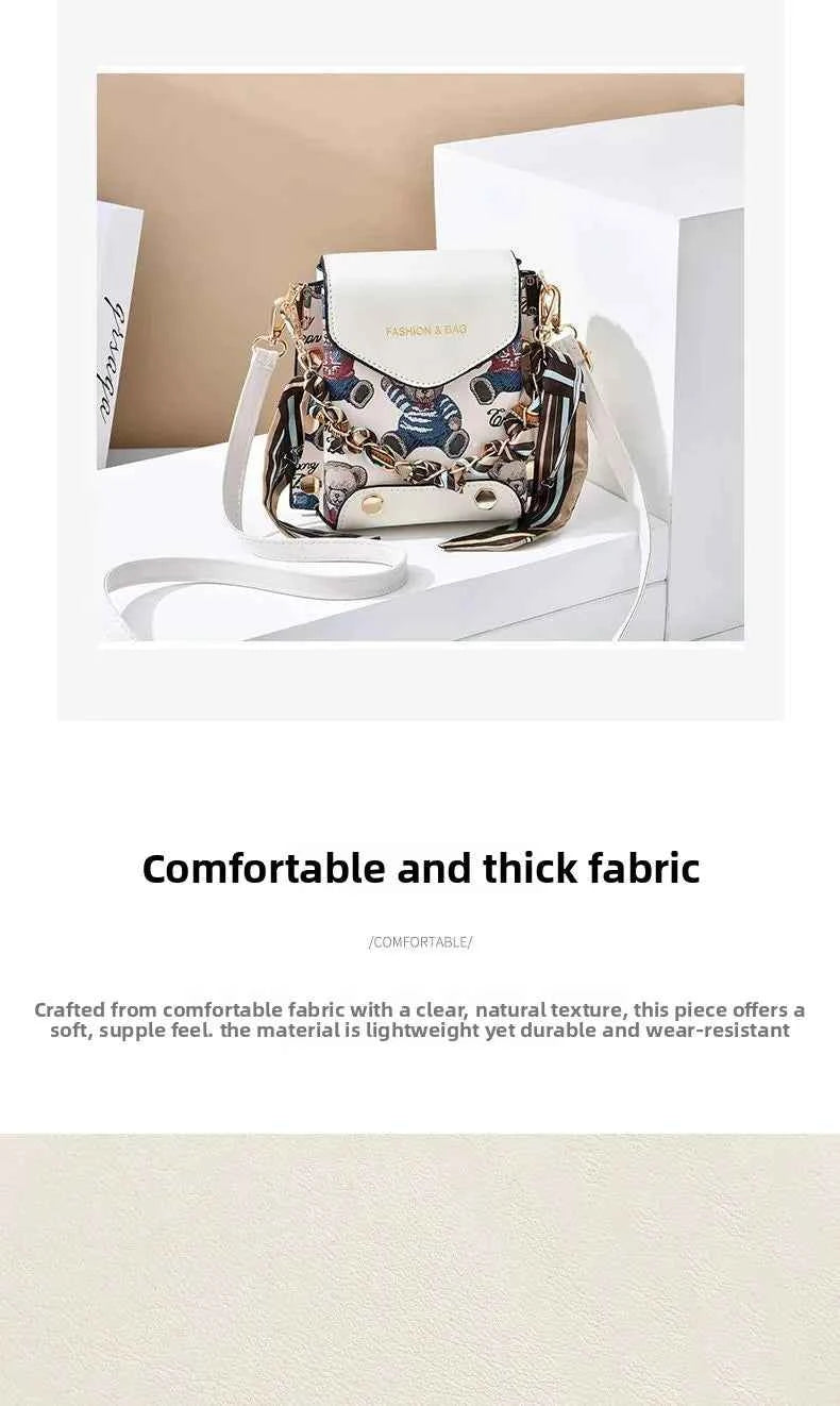 New Faion Women's Mobile Phone Menger Bag Pur Double oulder Bag PU Leather No Brand Registered Trademark