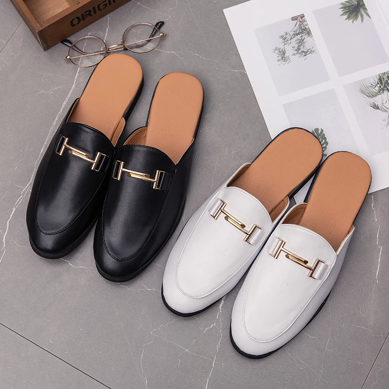2024 Loafers Men Casual Shoes Men Flat Muller Shoes Fashion Club Comfort Slippers Luxury Trendy Summer Gents Shoes Leisure Walk luxecrown.co.uk