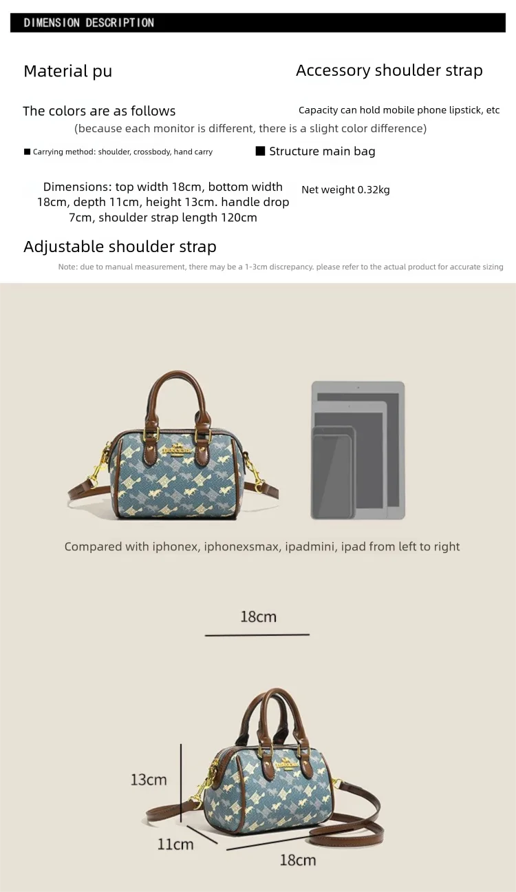 New Fashionable Street Style Pillow Bag Women's Handbag Luxury Sensation Printed PU Leather Ladies' Crossbody Bag for Daily Use luxecrown.co.uk