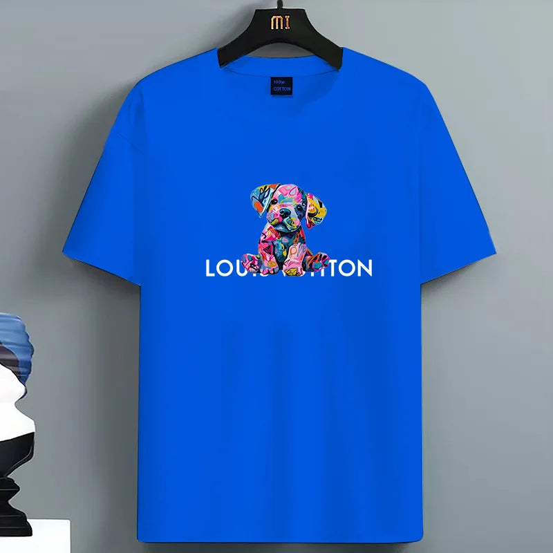 Luxury PrintT-shirts for Men High Quality 100% Cotton O-neck Short Sleeved Summer Daily Casual Sports Cool Tees City Vibe Tops luxecrown.co.uk