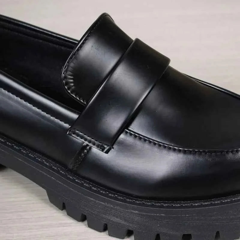 British Style Platform Loafers Women 2026 Plus Size Round Toe Single Shoes Woman Thick Bottom Pu Leather Shoes Mujer luxecrown.co.uk
