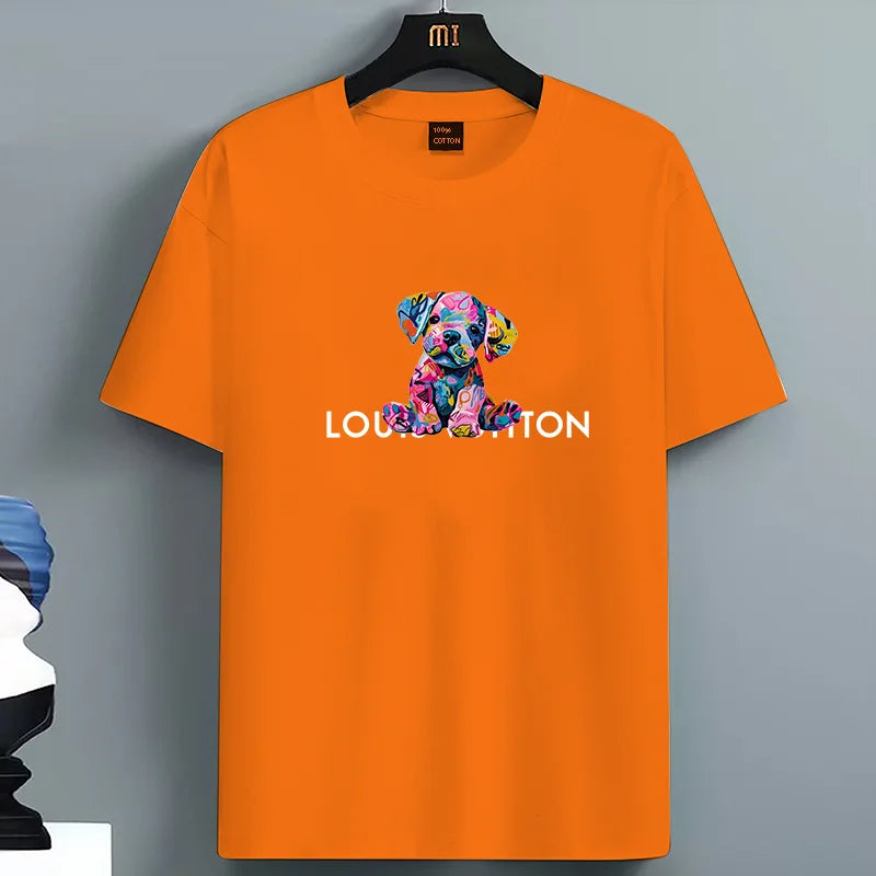 Luxury PrintT-shirts for Men High Quality 100% Cotton O-neck Short Sleeved Summer Daily Casual Sports Cool Tees City Vibe Tops luxecrown.co.uk